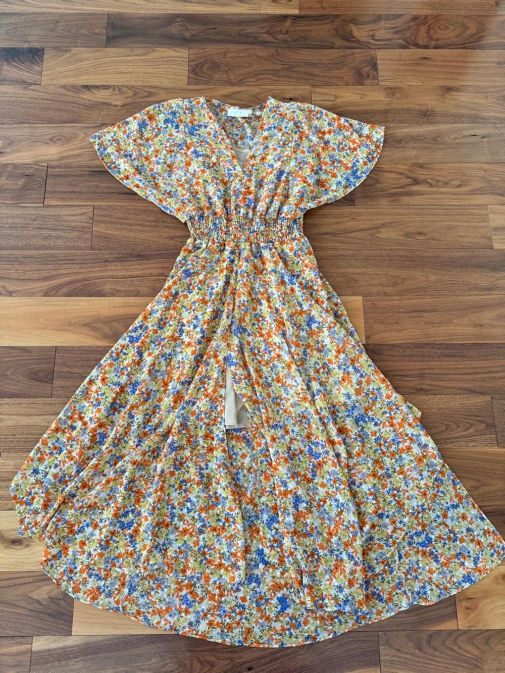 ASTR The Label Sophronia Floral Maxi Dress - Flutter Sleeve Garden Party M - Picture 14 of 16